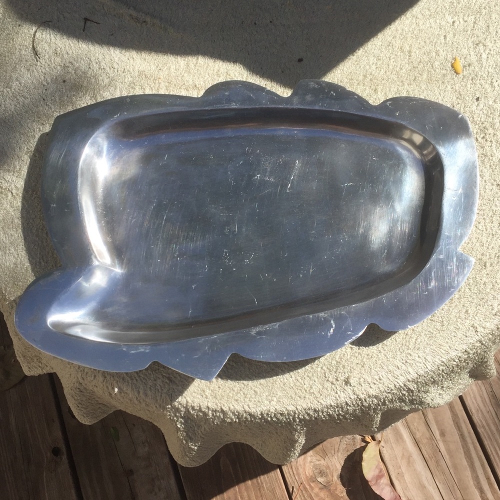 Stainless steel meat platter